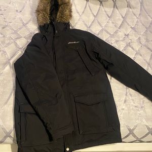 Eddie Bauer Mens Parka Black size Tall Large